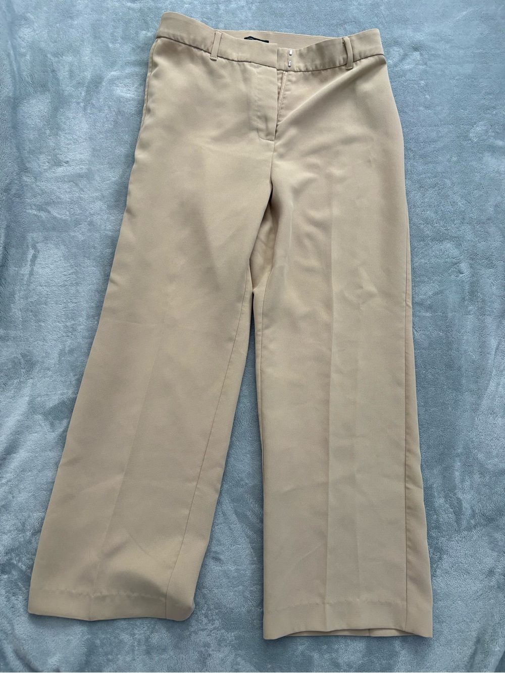 Wide Leg Dress Pants in Beige - Women's